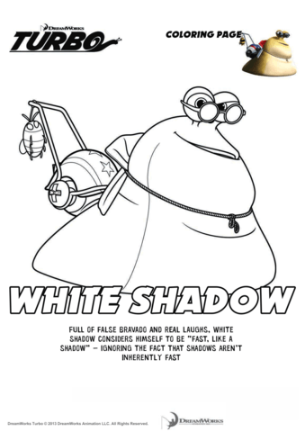 White Shadow Coloring Page